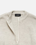US2365 Zip Knit in a light shade of grey from Japan based, Unused blues store www.bluesstore.co