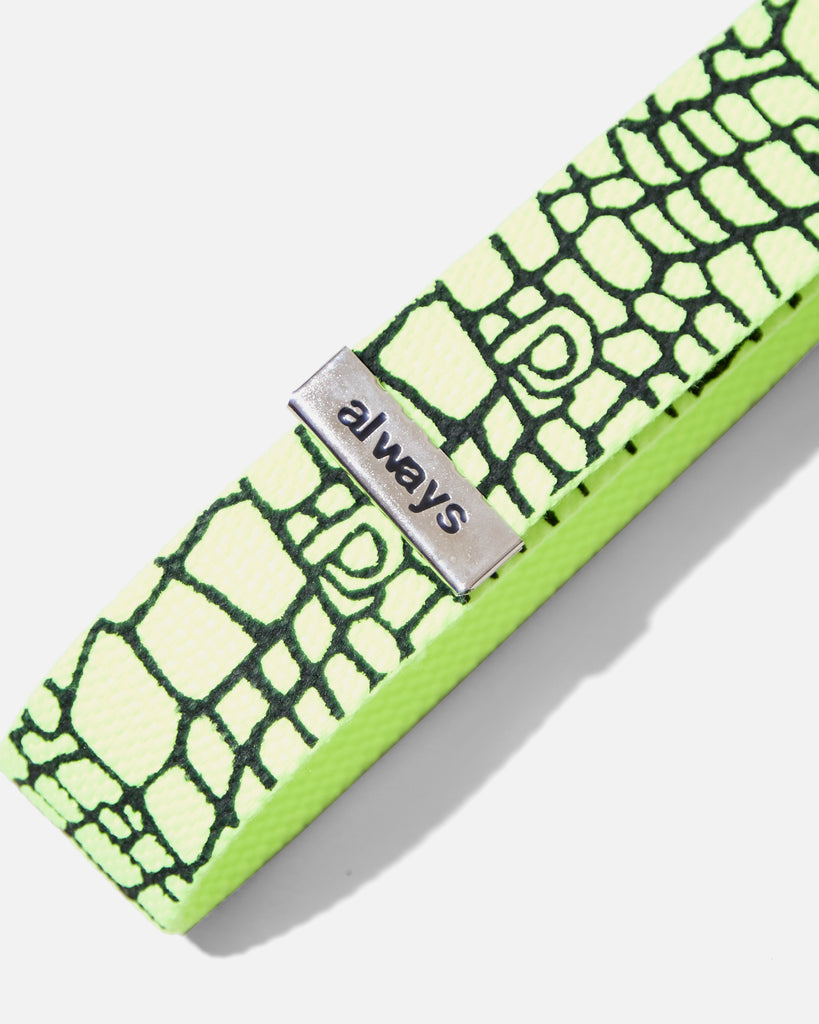 Always Do What You Should Do croc belt in green blues store www.bluesstore.co