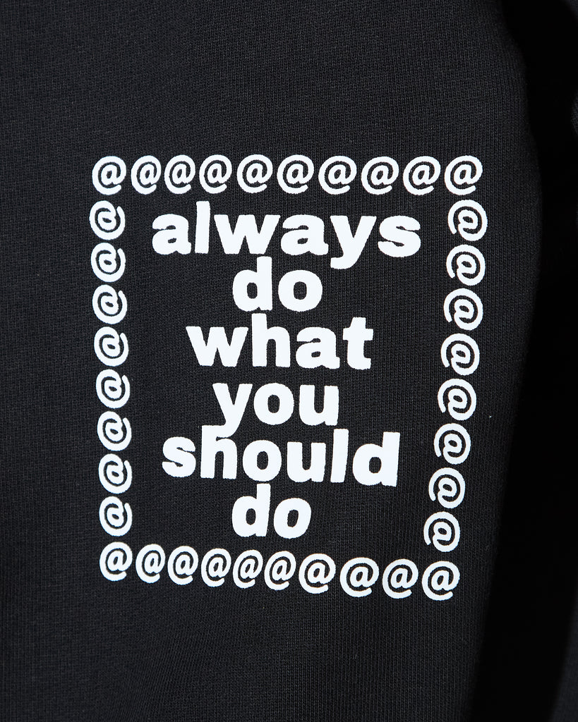 Always Do What You Should Do Animal Motion Hoodie in Black blues store www.bluesstore.co