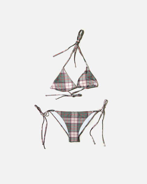Always Do What You Should Do Plaid bikini in Brown blues store www.bluesstore.co