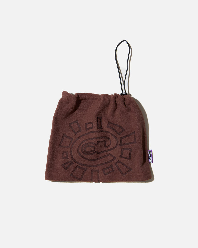 Always Do What You Should Do Polarfleece Snood in Brown blues store www.bluesstore.co 