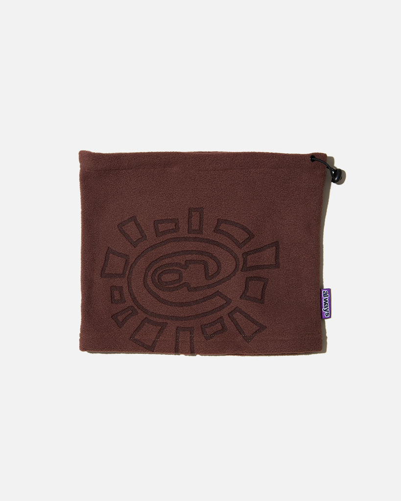 Always Do What You Should Do Polarfleece Snood in Brown blues store www.bluesstore.co 