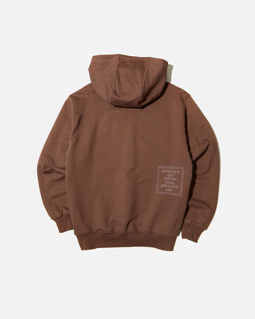 Always Do What You Should Do Scribble @ Sun Hoodie in Brown blues store www.bluesstore.co