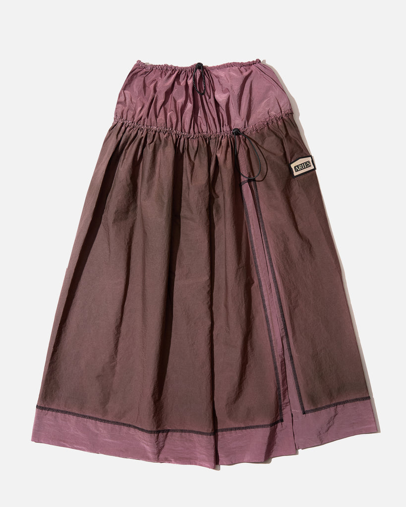 Aries Arise AW24 Spruzzo Nylon Snow Skirt in Dark Olive blues store www.bluesstore.co