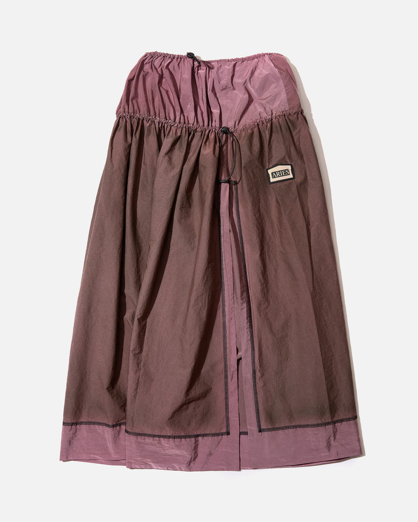 Aries Arise AW24 Spruzzo Nylon Snow Skirt in Dark Olive blues store www.bluesstore.co