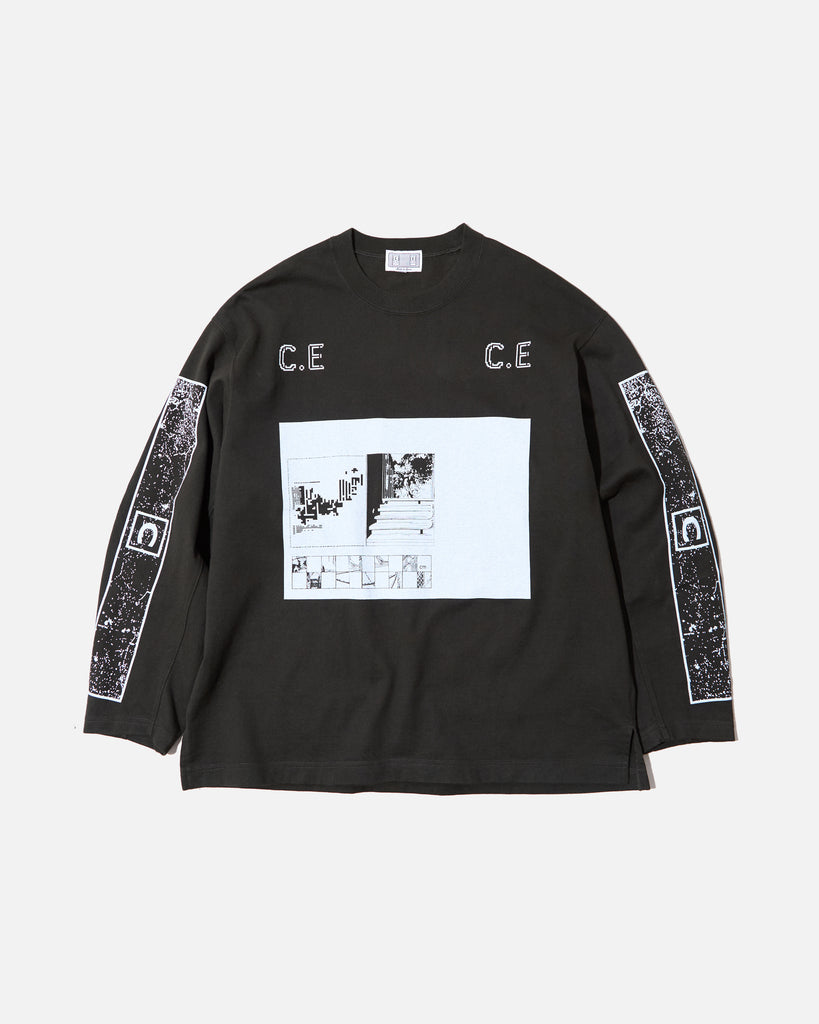 CGCEGC Heavy Long Sleeve T-shirt in black blues store www.bluesstore.co