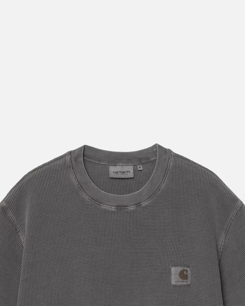 Carhartt WIP S/S Nelson Waffle T-Shirt in Black (Garment Dyed) blues store three www.bluesstore.co