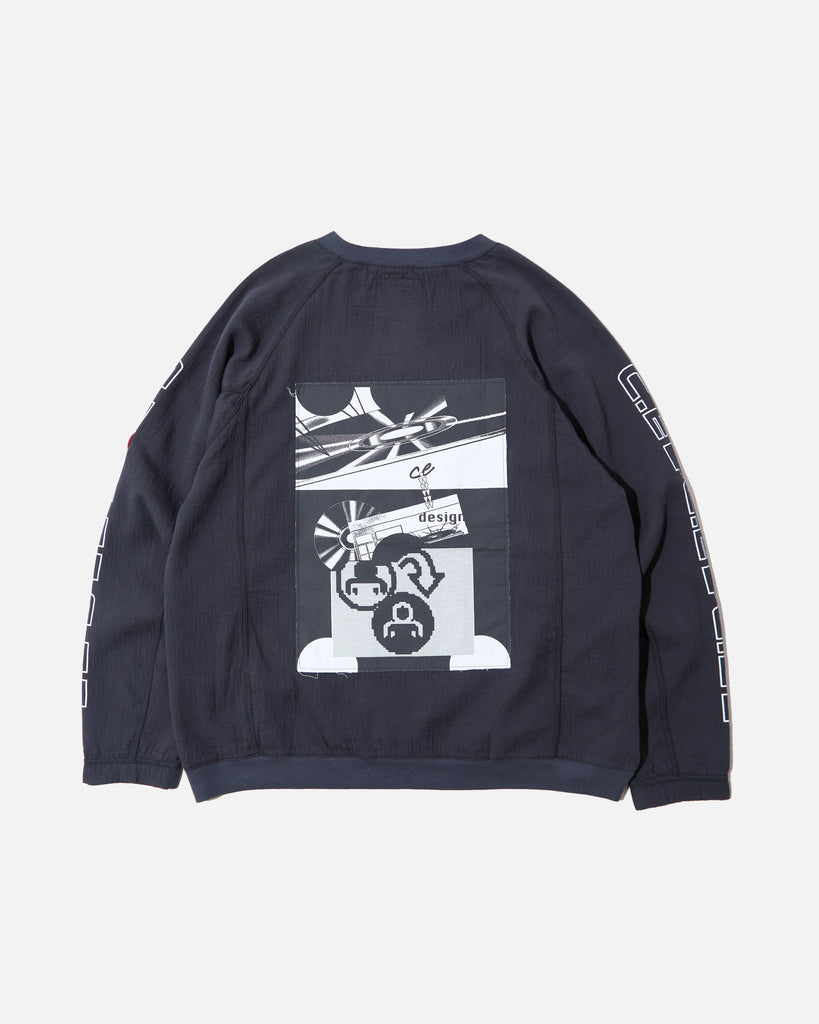 Cav Empt MD P2P Raglan Long Sleeve T-shirt in Charcoal blues store www.bluesstore.co