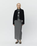 Cropped Leisure Zip up - Black Jersey Cord blues store www.bluesstore.co