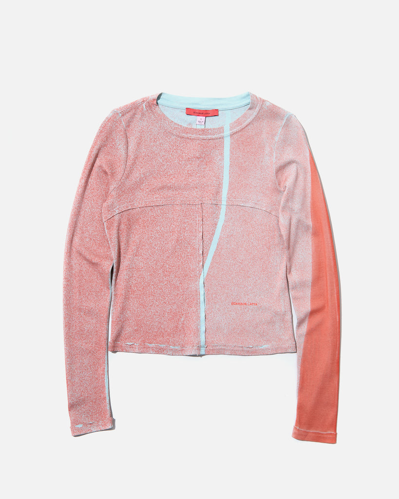 Eckhaus Latta Lapped Baby Crewneck in Ember blues store www.bluesstore.co