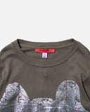 Eckhaus Latta Lapped Baby Tee in Reflector Grey blues store www.bluesstore.co