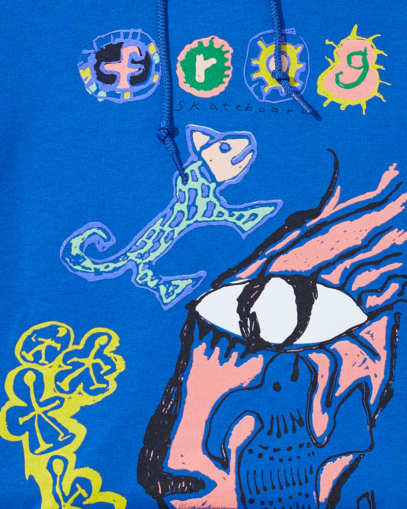 Frog Skateboards Breath of Stars Hoodie in Royal Blue blues store www.bluesstore.co