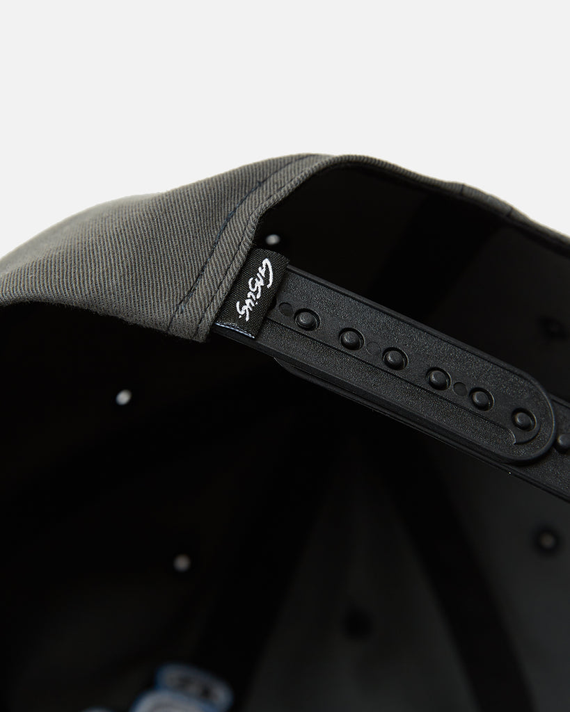 Gasius Gasper cap in black and grey from the brands 30th Anniversary collection blues store www.bluesstore.co