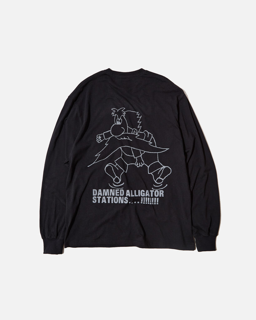 HOMERUN x have a good time Alligator Station L/S Tee in Black blues store www.bluesstore.co