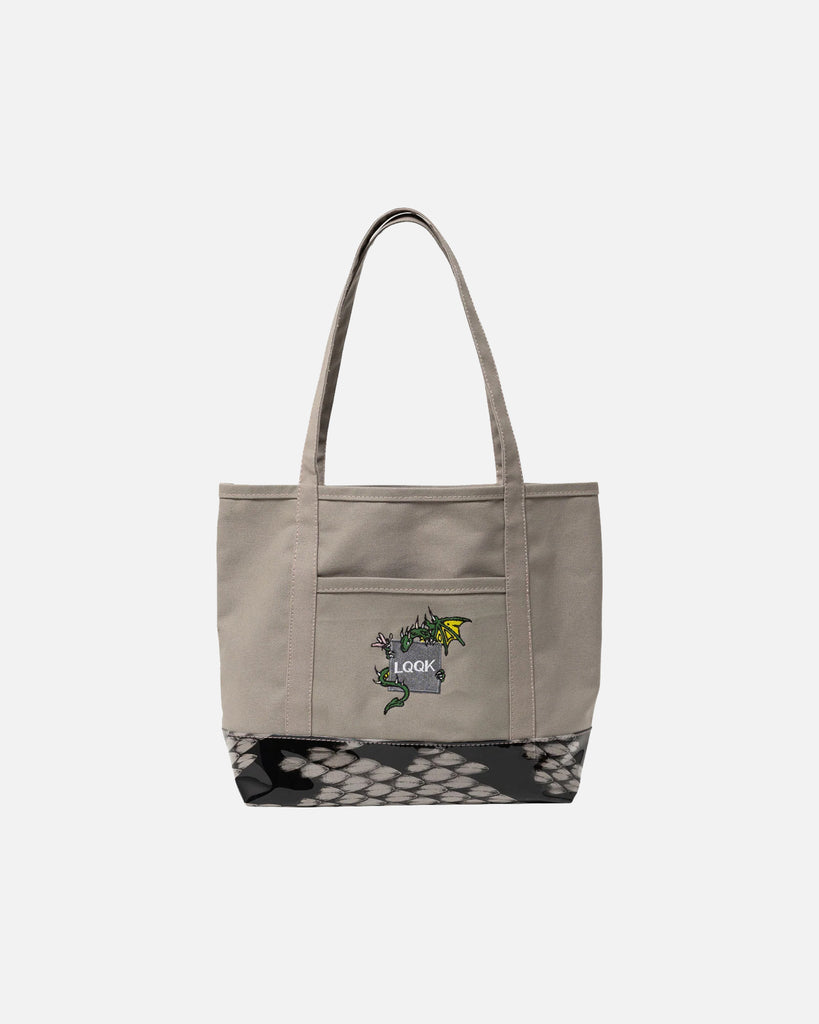 LQQK Studio Cruel Barb Dragon Tote in Grey blues store www.bluesstore.co