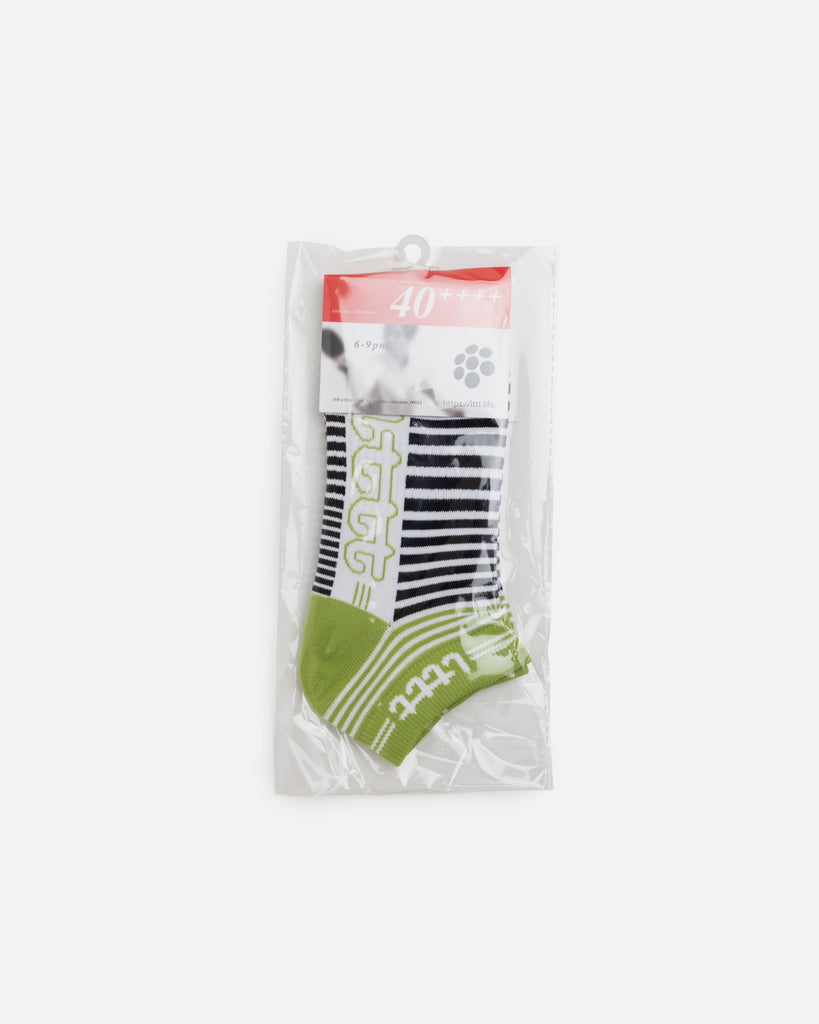 LTTT Shuffle Socks in Green Stripe blues store www.bluesstore.co