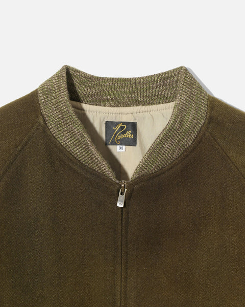 Needles BB Jacket - Wool Uneven Dye in Olive blues store www.bluesstore.co