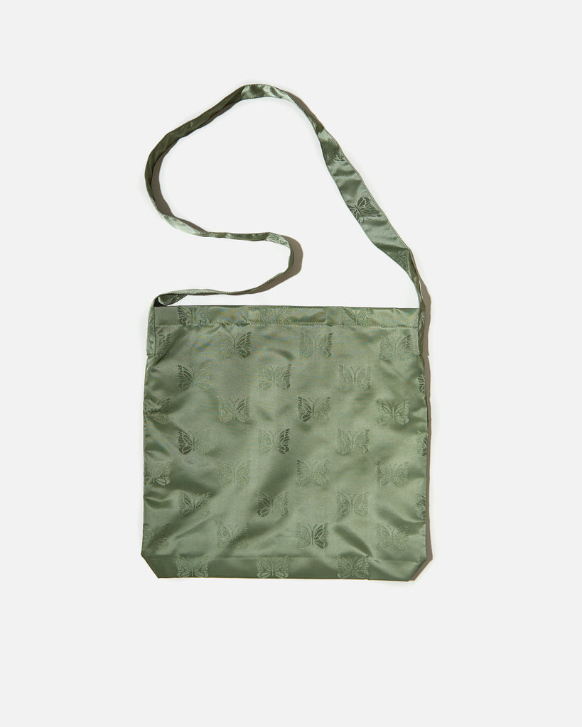 Needles Book Bag Papillon Jacquard Sateen in Olive blues store www.bluesstore.co