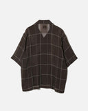 Needles Cupra Crepe Plaid Cabana Shirt in Brown blues store www.bluesstore.co