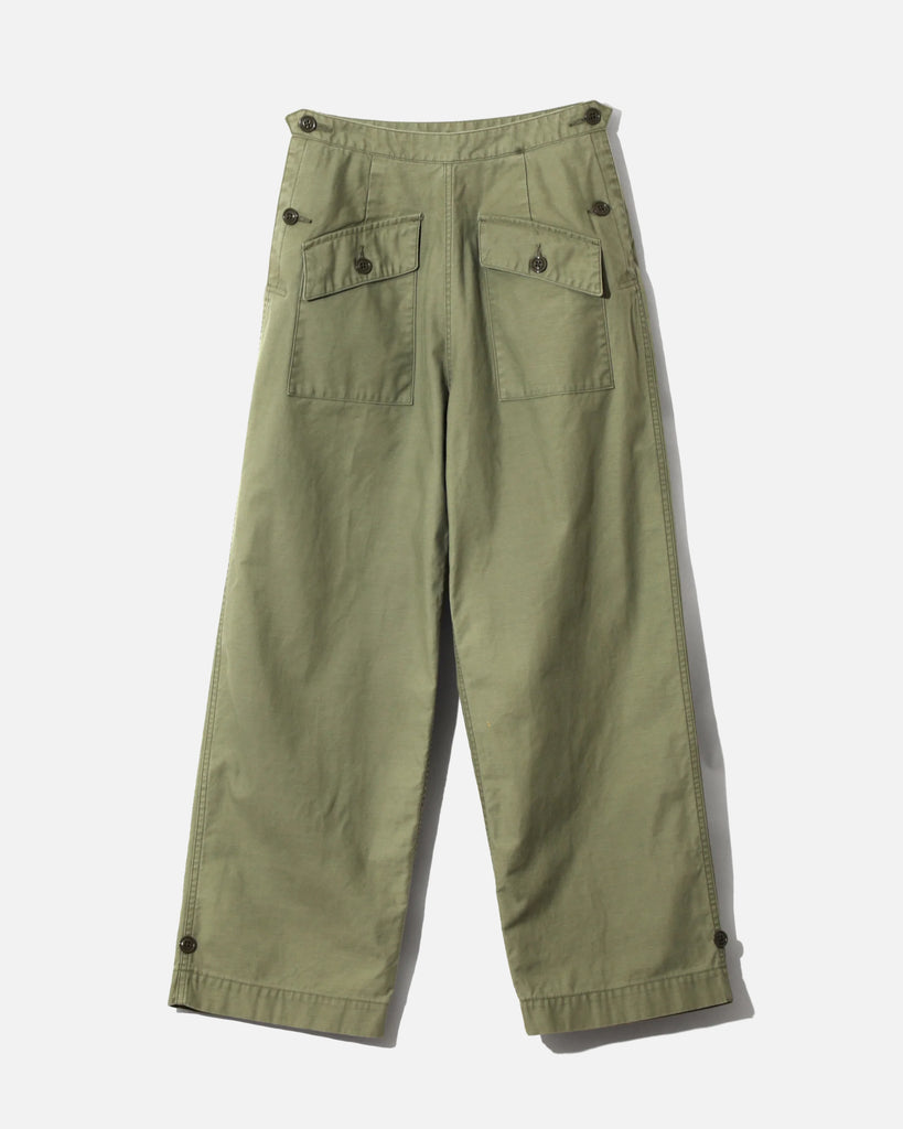 Needles Marine Pant in Olive Reversed Sateen blues store www.bluesstore.co