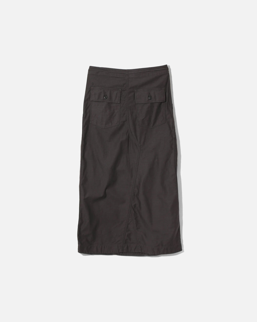 Needles String Fatigue Skirt in Black Back Sateen blues store www.bluesstore.co