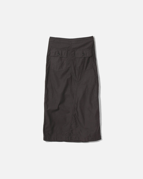 Needles String Fatigue Skirt in Black Back Sateen blues store www.bluesstore.co