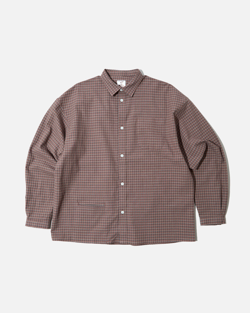 Noroll Normal Panama Long Sleeve Shirt in Brown blues store www.bluesstore.co