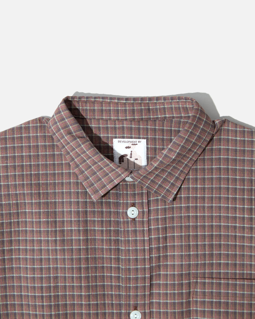 Noroll Normal Panama Long Sleeve Shirt in Brown blues store www.bluesstore.co