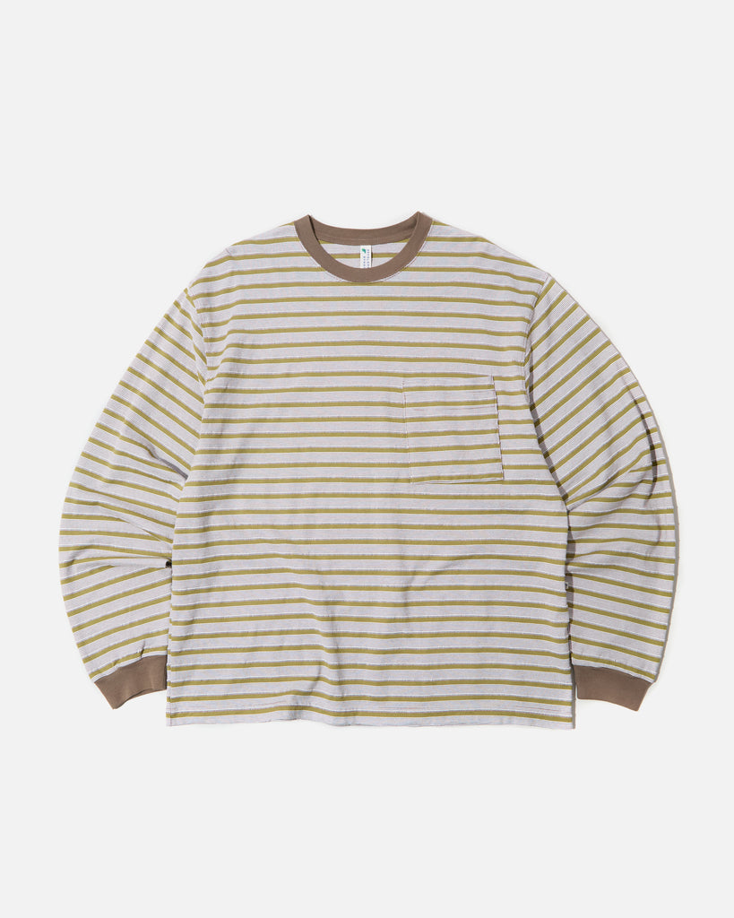 Noroll Unevenness Long Sleeve Tee in Green blues store www.bluesstore.co