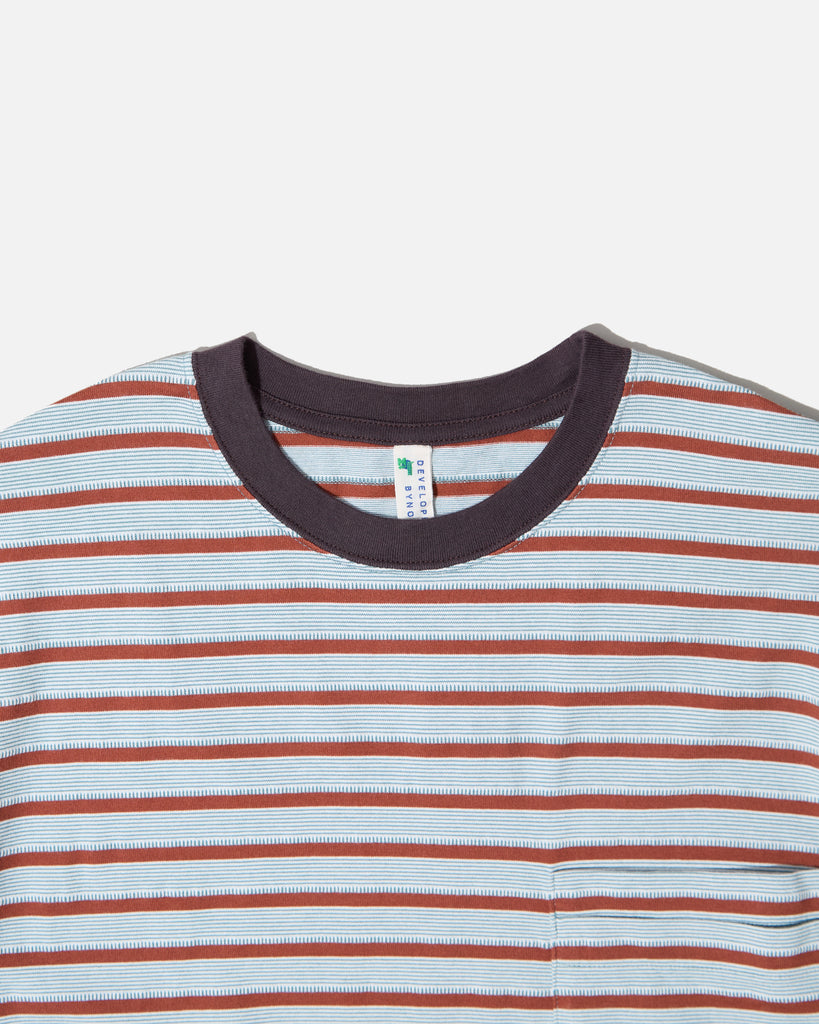 Noroll Unevenness Long Sleeve Tee in Orange blues store www.bluesstore.co