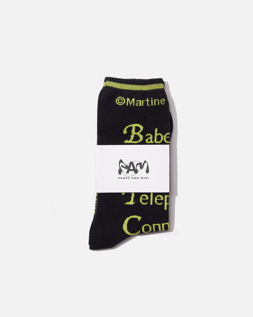 P.A.M. (Perks and Mini) Don't Ask Me (Martine Sims) Dress Socks in Black blues store www.bluesstore.co