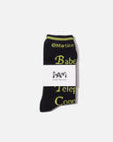 P.A.M. (Perks and Mini) Don't Ask Me (Martine Sims) Dress Socks in Black blues store www.bluesstore.co