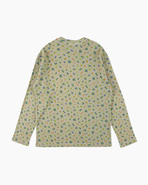 Phingerin Flower L/S Waffle Thermal in Beige blues store www.bluesstore.co