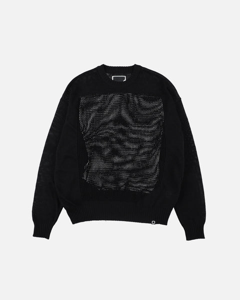 Phingerin Window Web Sweater in Black blues store www.bluesstore.co
