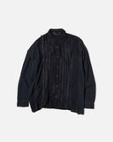 Rebuild by Needles Flannel Shirt -> Ribbon Wide Shirt / Over Dye in Black blues store www.bluesstore.co