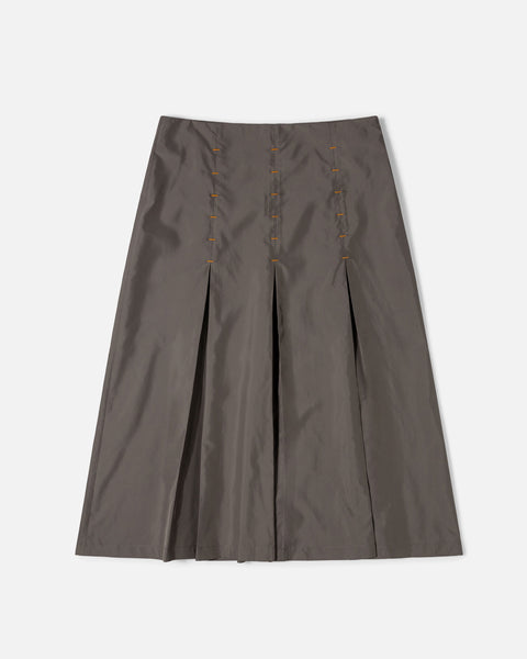 Sturla Multi Pleat Skirt in Mushroom Grey blues store www.bluesstore.co