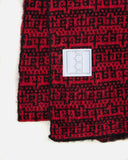 TTT Shadow Multiple Knitted Scarf in Black / Carmine Red blues store www.bluesstore.co