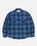 US2384 Checkered Shirt in Blue and Sax from Japan based, Unused blues store www.bluesstore.co