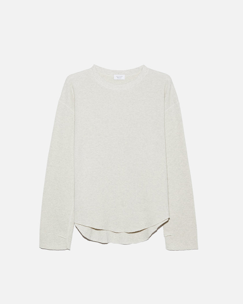 Unused US2550 Long Sleeve Waffle T-shirt in Heather Beige blues store www.bluesstore.co