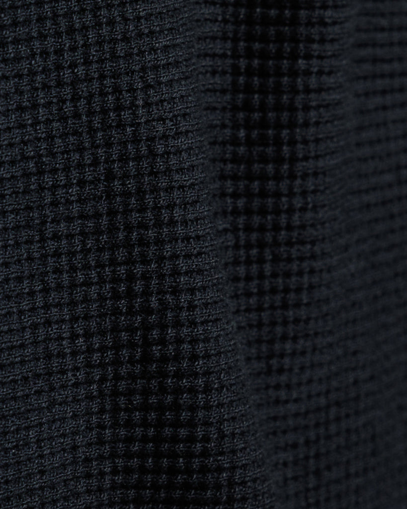 Unused US2550 Long Sleeve Waffle T-shirt in Ink Black blues store www.bluesstore.co