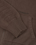 Yardsale Faldo Knitted Full-Zip in Brown blues store www.bluesstore.co