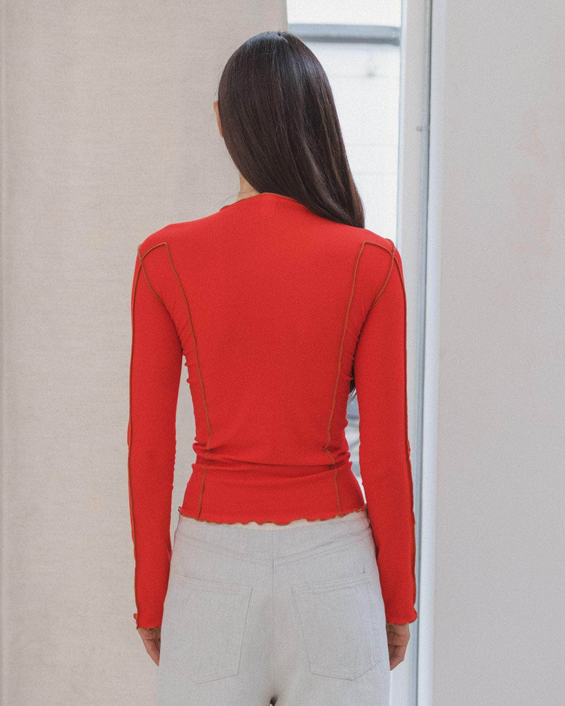 baserange Omato Longsleeve in My Red / Brown blues store www.bluesstore.co