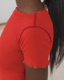 baserange Vein Tee in My Red / Brown blues store www.bluesstore.co