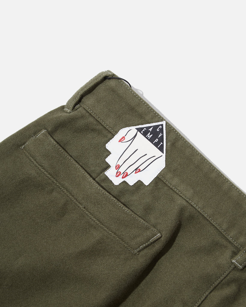 cav empt Brushed Soft Cotton One Tuck Pants in Green blues store www.bluesstore.co