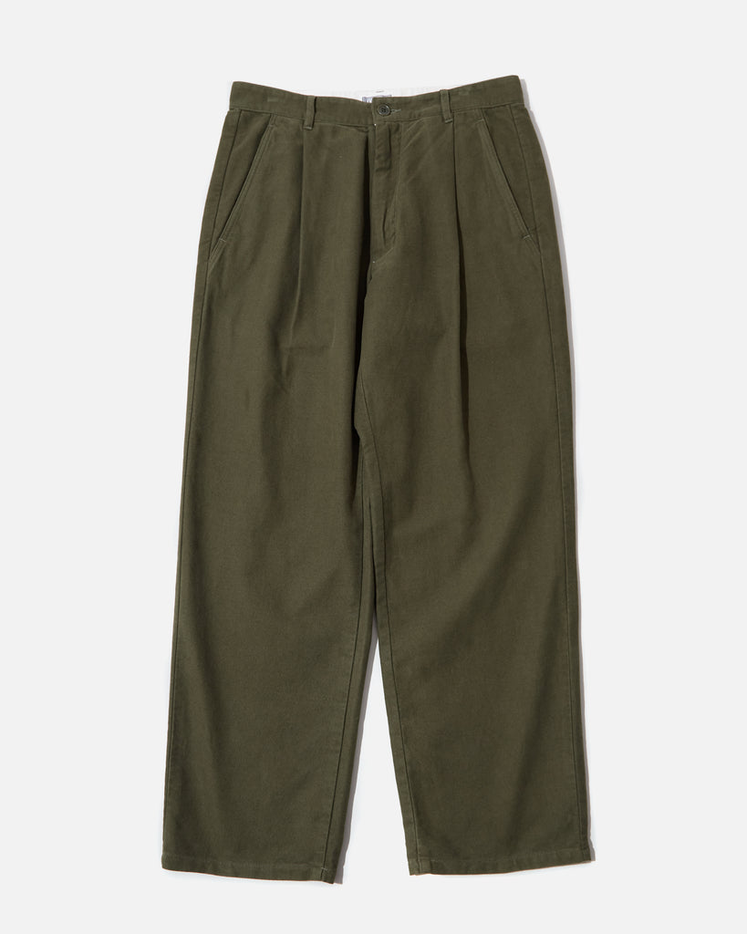 cav empt Brushed Soft Cotton One Tuck Pants in Green blues store www.bluesstore.co