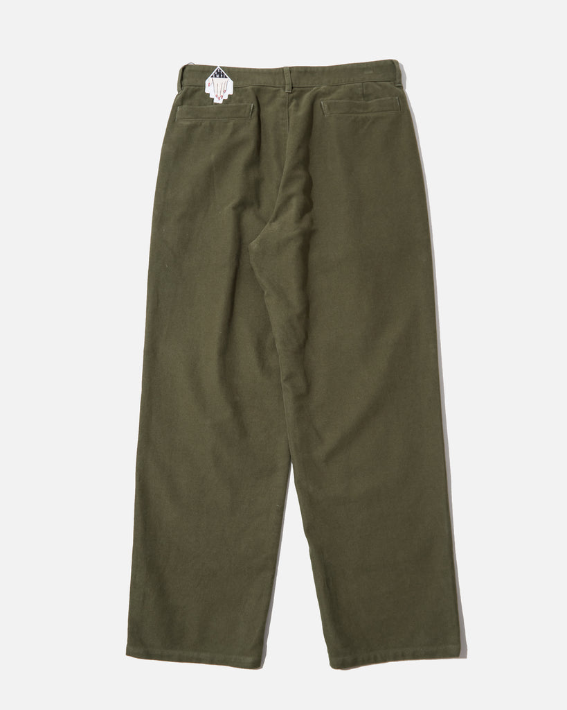 cav empt Brushed Soft Cotton One Tuck Pants in Green blues store www.bluesstore.co