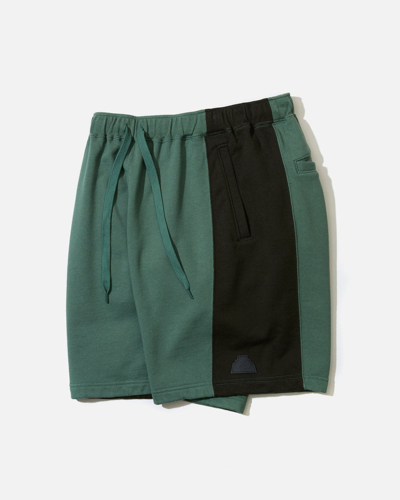 cav empt ss24 Paneled Two Tone Jog Shorts in Green blues store www.bluesstore.co