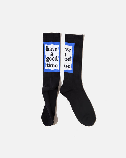 have a good time back blue frame socks in black blues store www.bluesstore.co