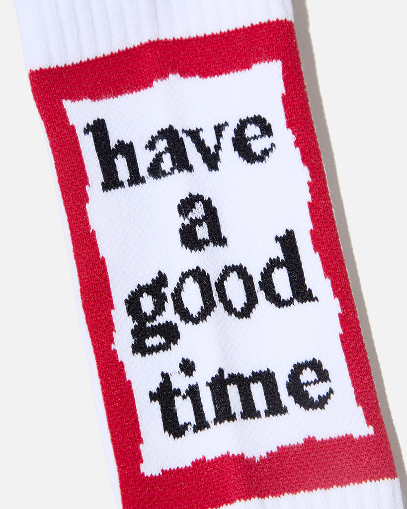 have a good time back frame socks in white blues store www.bluesstore.co