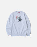 have a good time x HOMERUN Throw Up Man Frame Crewneck FL in Ash Grey blues store www.bluesstore.co